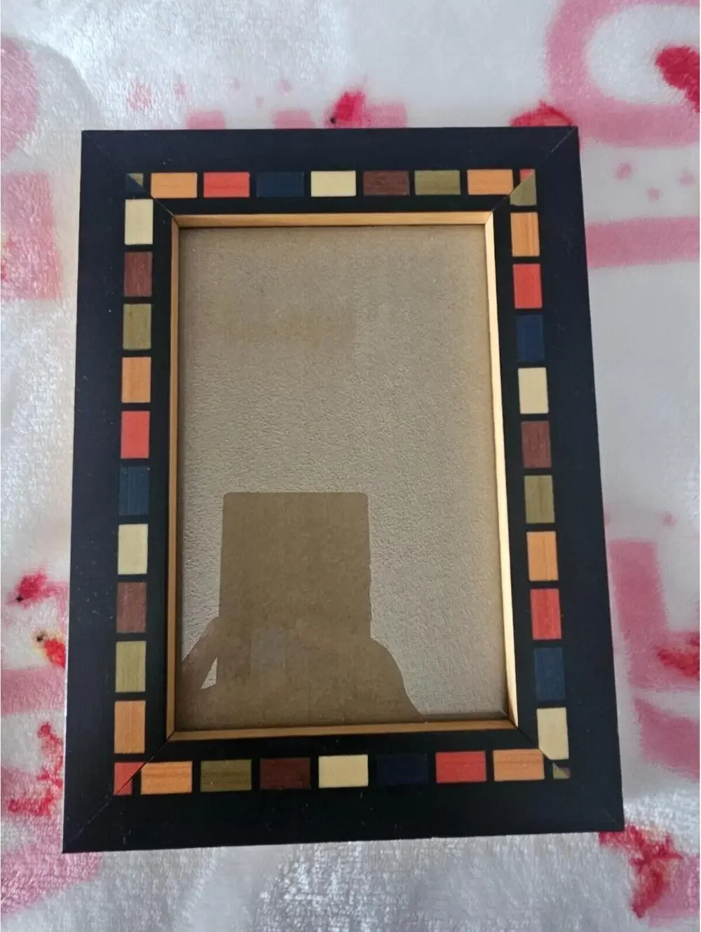 New Pier 1 Wood 4x6 Picture Frame Multicolor Free Standing Hanging 8X6 Taiwan